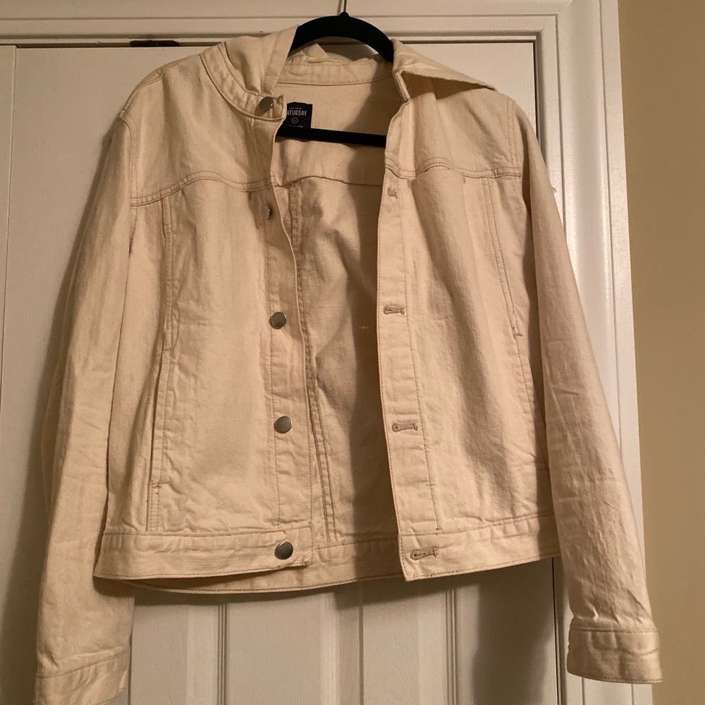 Cream Kate Spade denim jacket